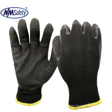 NMSAFETY 10 gauge grey polycotton liner coated grey latex on palm glove industrial glove